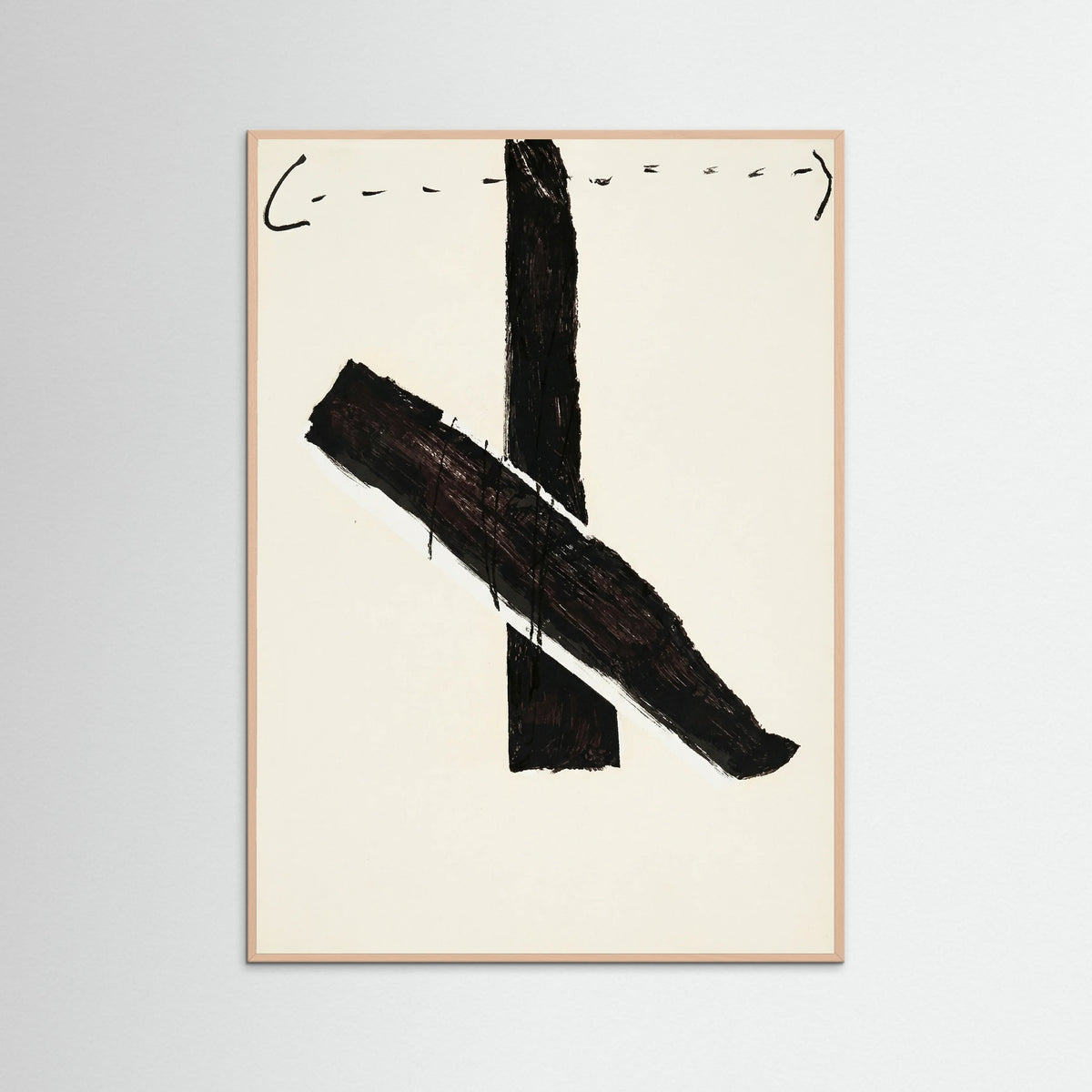 Rose Wood Abstract Brush Mark