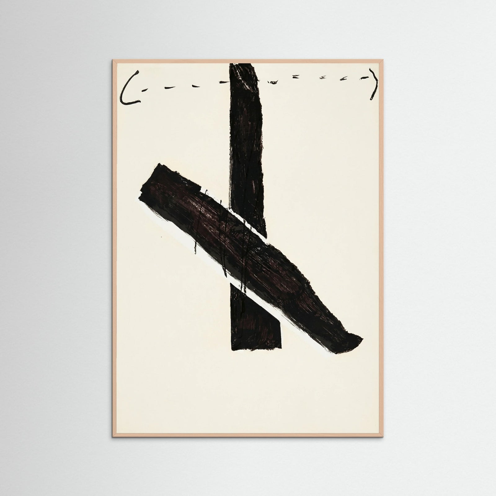 Rose Wood Abstract Brush Mark