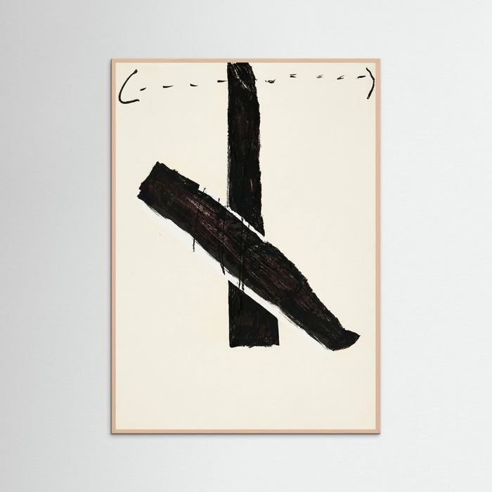 Rose Wood Abstract Brush Mark