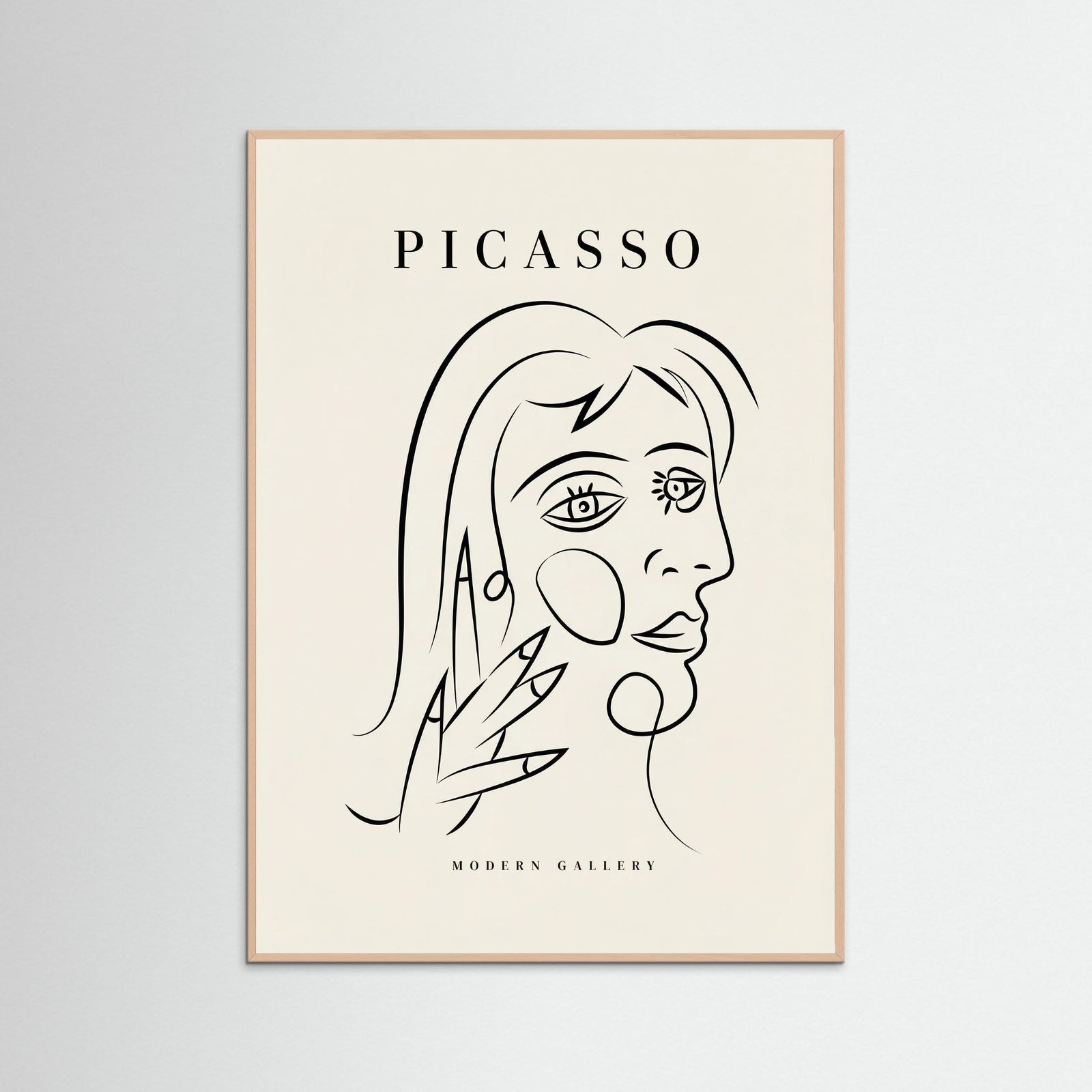 Rose Wood Abstract Contour Portrait