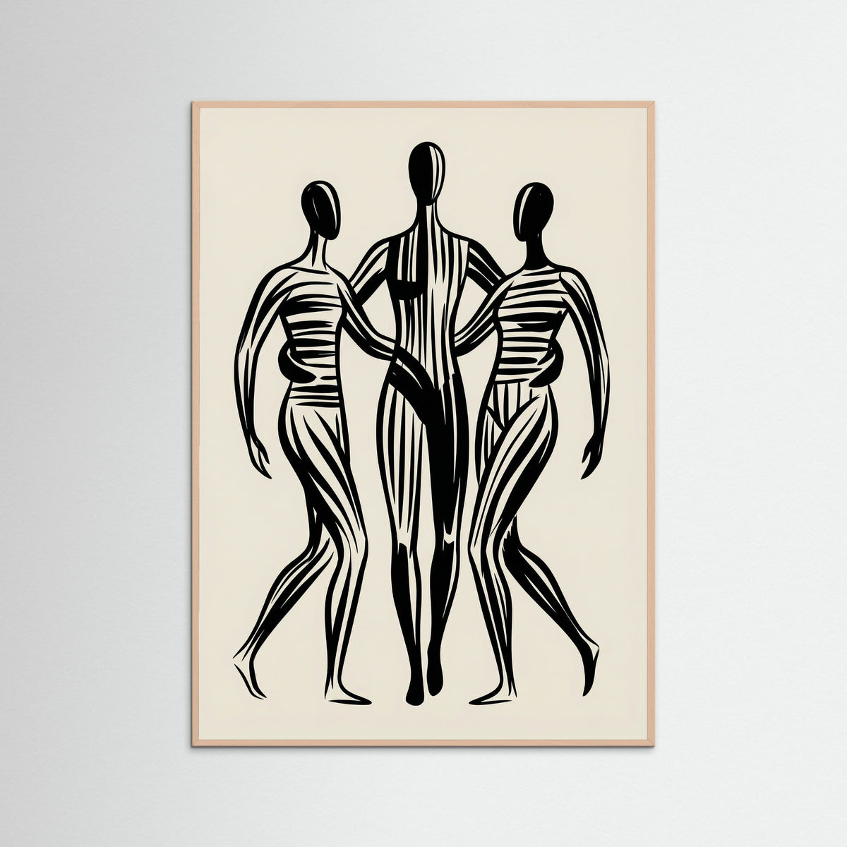 Rose Wood Abstract Embrace