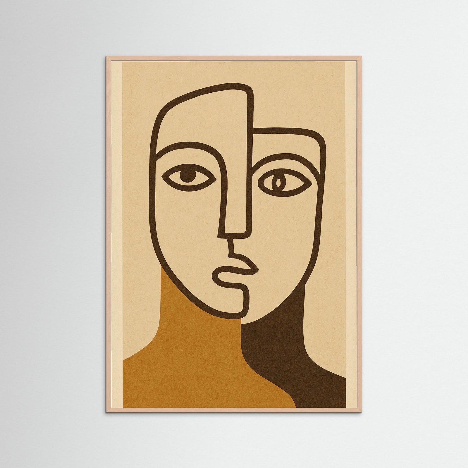 Rose Wood Abstract Face