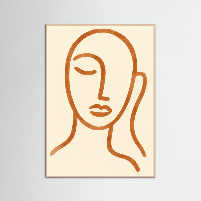 Rose Wood Abstract Faces