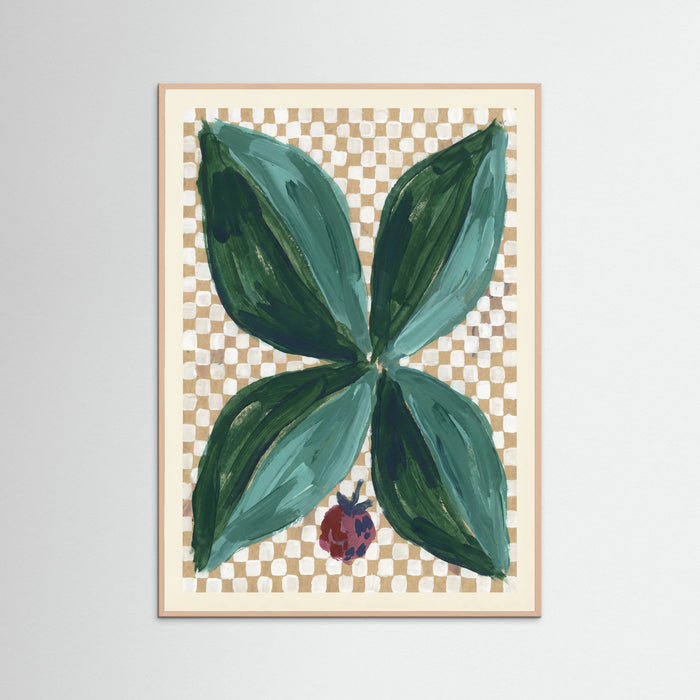 Rose Wood Abstract Indigo Bloom
