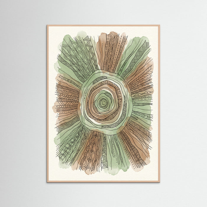 Rose Wood Abstract Pattern Bands