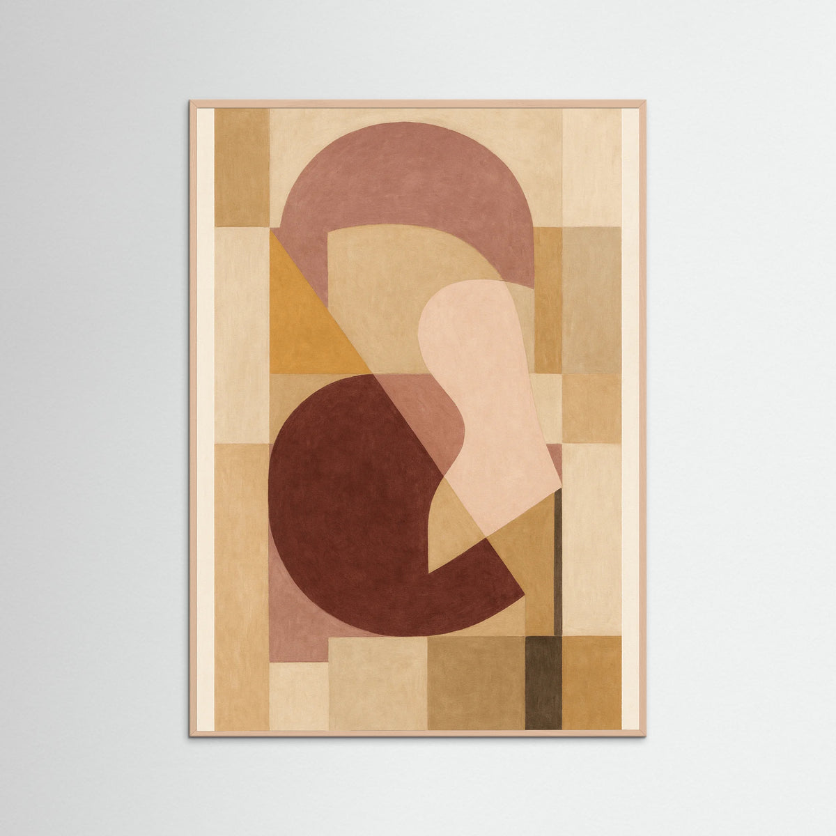 Rose Wood Abstract Red Forms