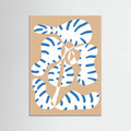 Abstract Shapes Flower Tiger print Poster – poster and art print