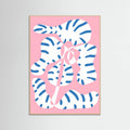 Plakat Abstract Shapes Flower Tiger print – plakat i druk artystyczny