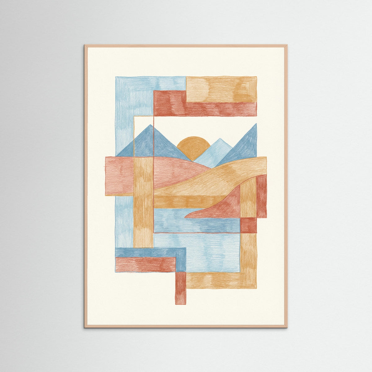 Rose Wood Abstract Signals