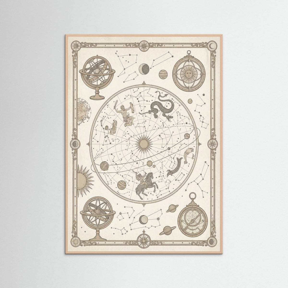 Rose Wood Aged World Atlas