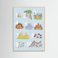 Rose Wood Animal Alphabet Chart