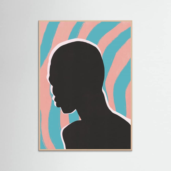 Anonymous Portrait In Neon Lights -juliste – juliste ja taidepainatus