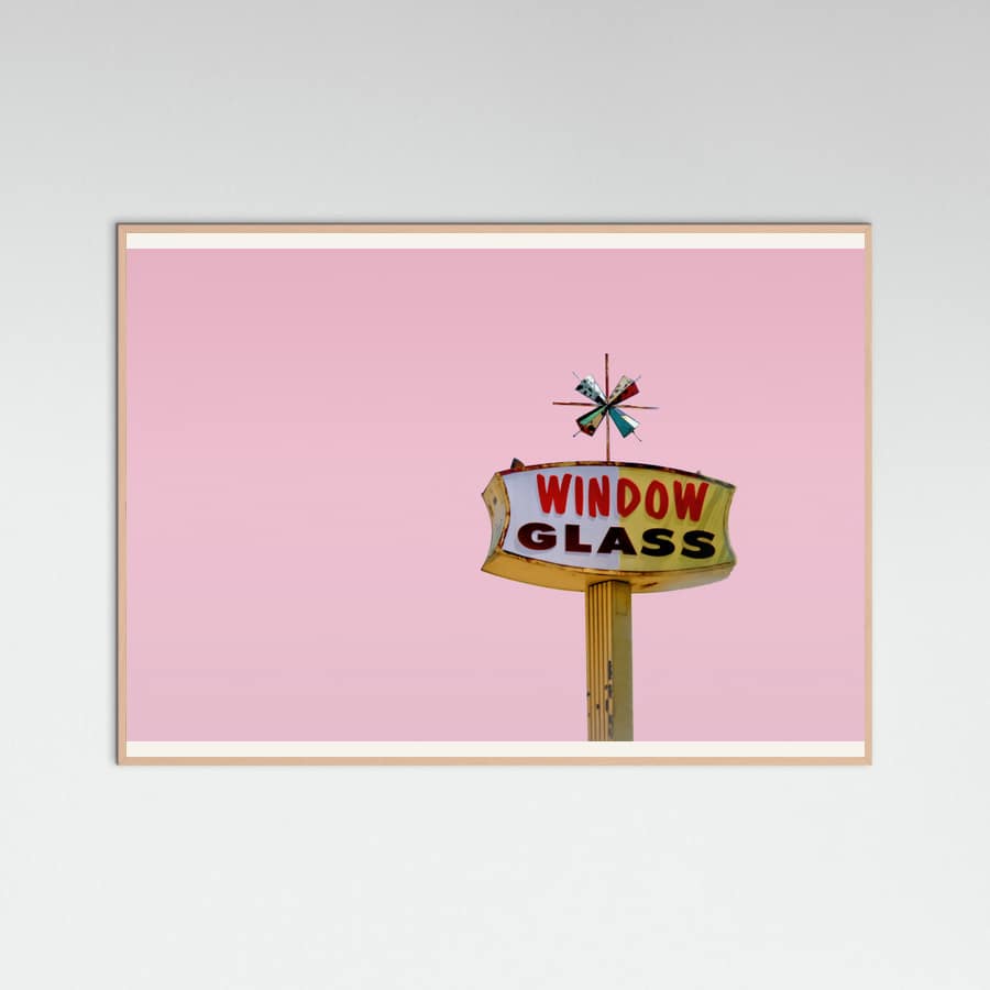 Poster Atomic Pink Starburst Vintage Sign – poster e stampa artistica