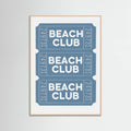 Beach Club Tickets Poster – poster and art print