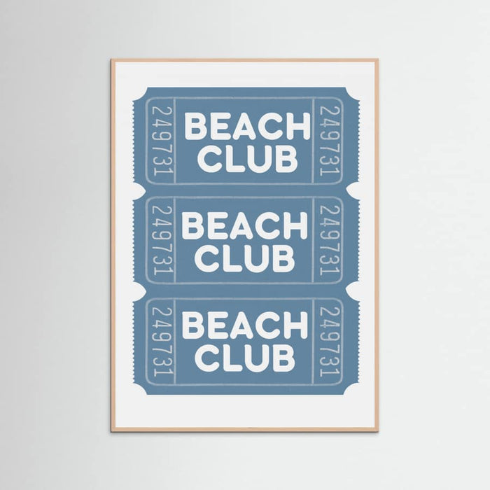 Beach Club Tickets Poster – poster and art print