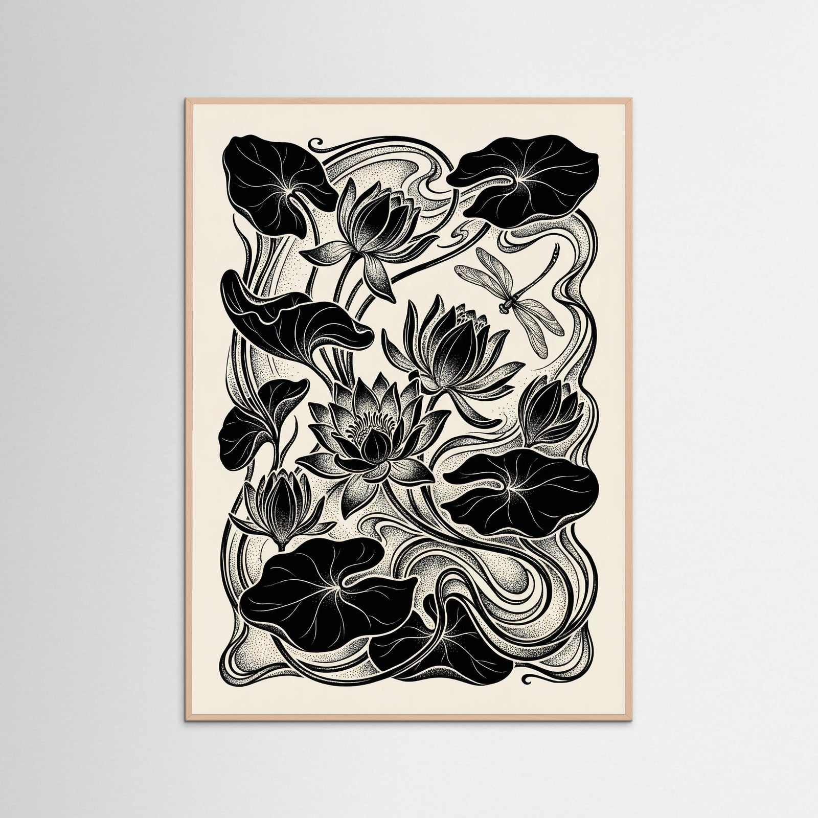 Rose Wood Beardsley Floral Nouveau