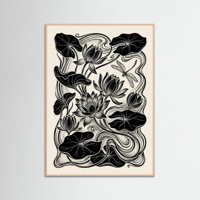 Rose Wood Beardsley Floral Nouveau