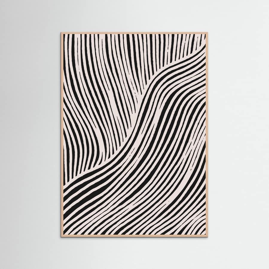 Beige Wave Pattern Poster – poster and art print