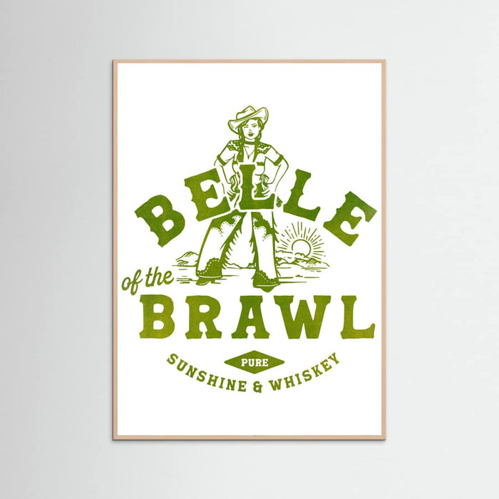 Rose Wood Belle Of The Brawl Cowgirl Wall Art Poster