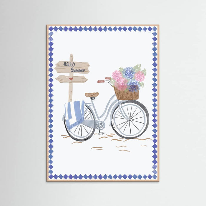 Bicycle at beach Poster – poster och konsttryck
