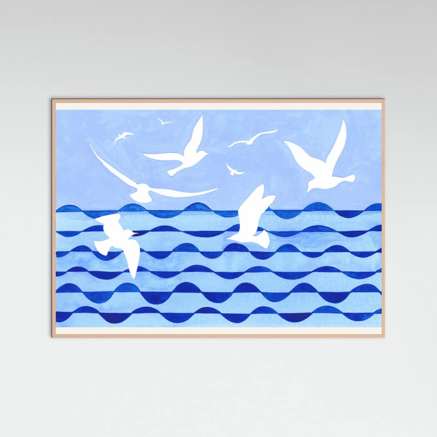 Poster Birds Over the Sea Clean Scan – poster e stampa artistica