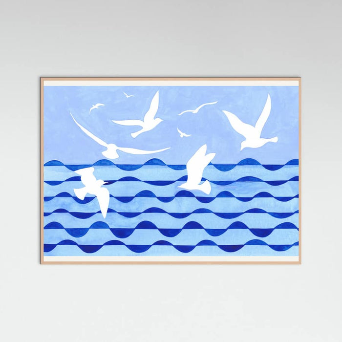 Poster Birds Over the Sea Clean Scan – poster e stampa artistica