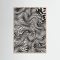 Rose Wood Black And White Net Pattern Poster