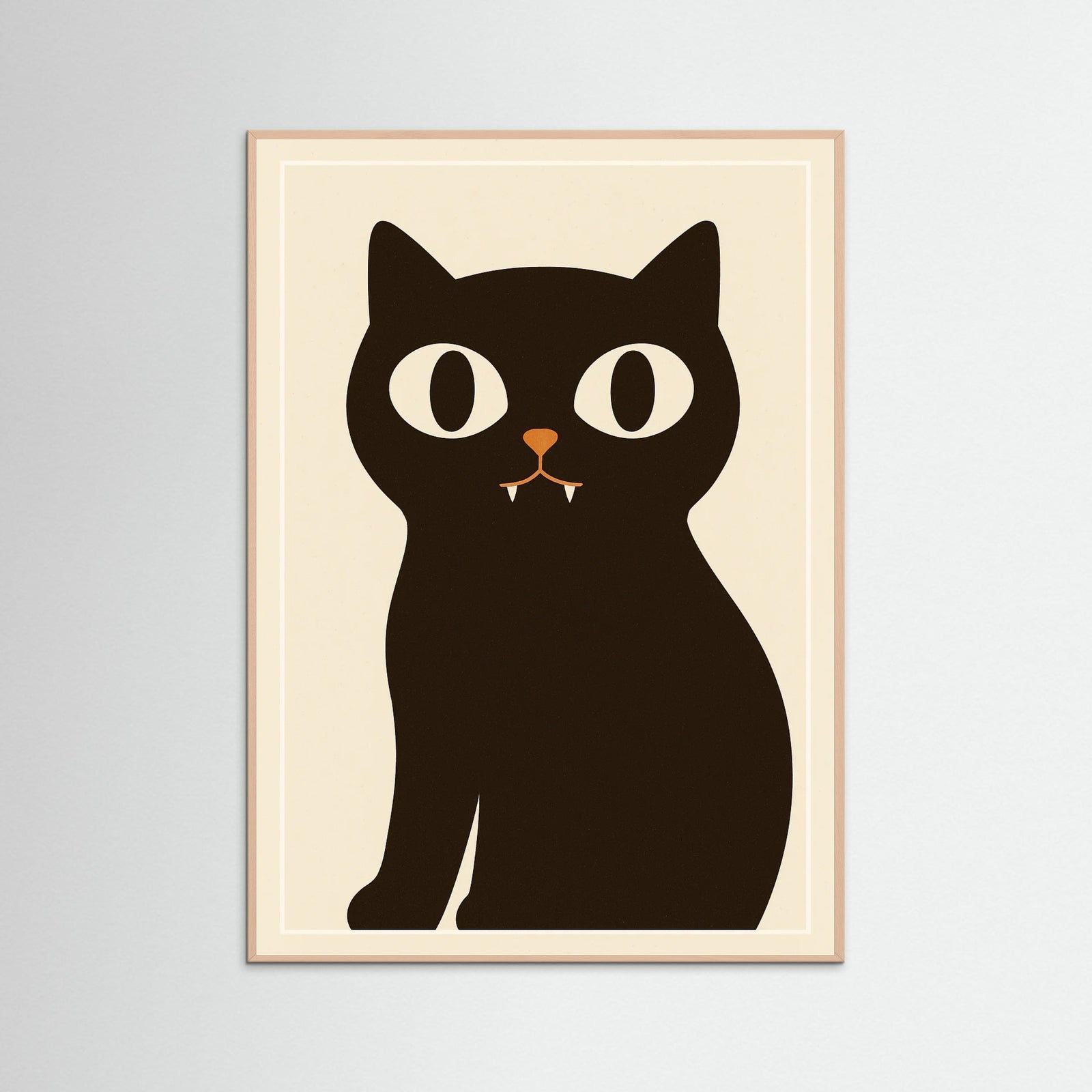 Rose Wood Black Cat Art
