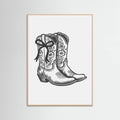 Black Cowgirl Boots with Bow Poster – Poster und Kunstdruck