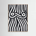 Plakat Black and White Striped Nude – plakat i druk artystyczny