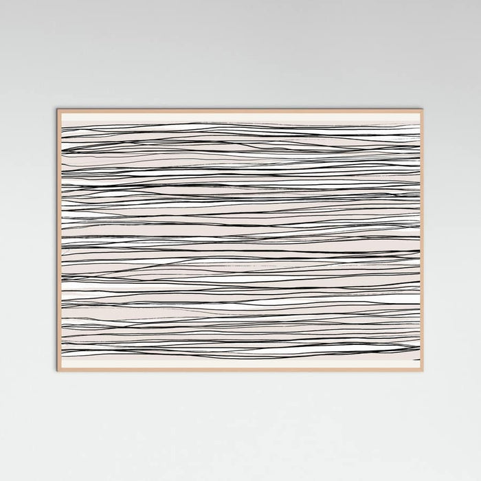 Black on Beige Lines Poster – poster and art print
