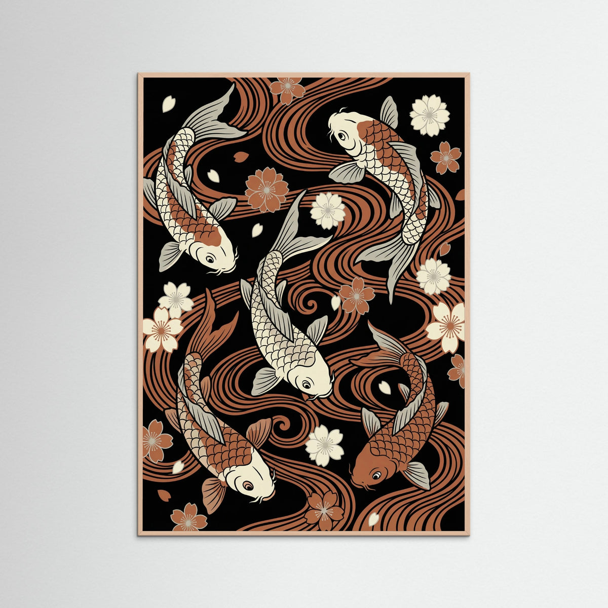 Rose Wood Blossom Stripe Symphony