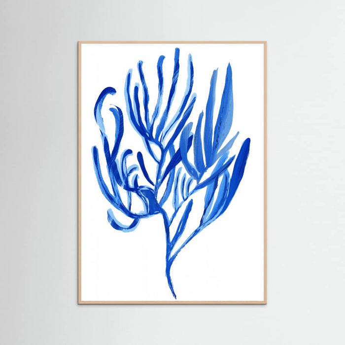 Blue Aquatic Plant Poster 4 – poster and art print