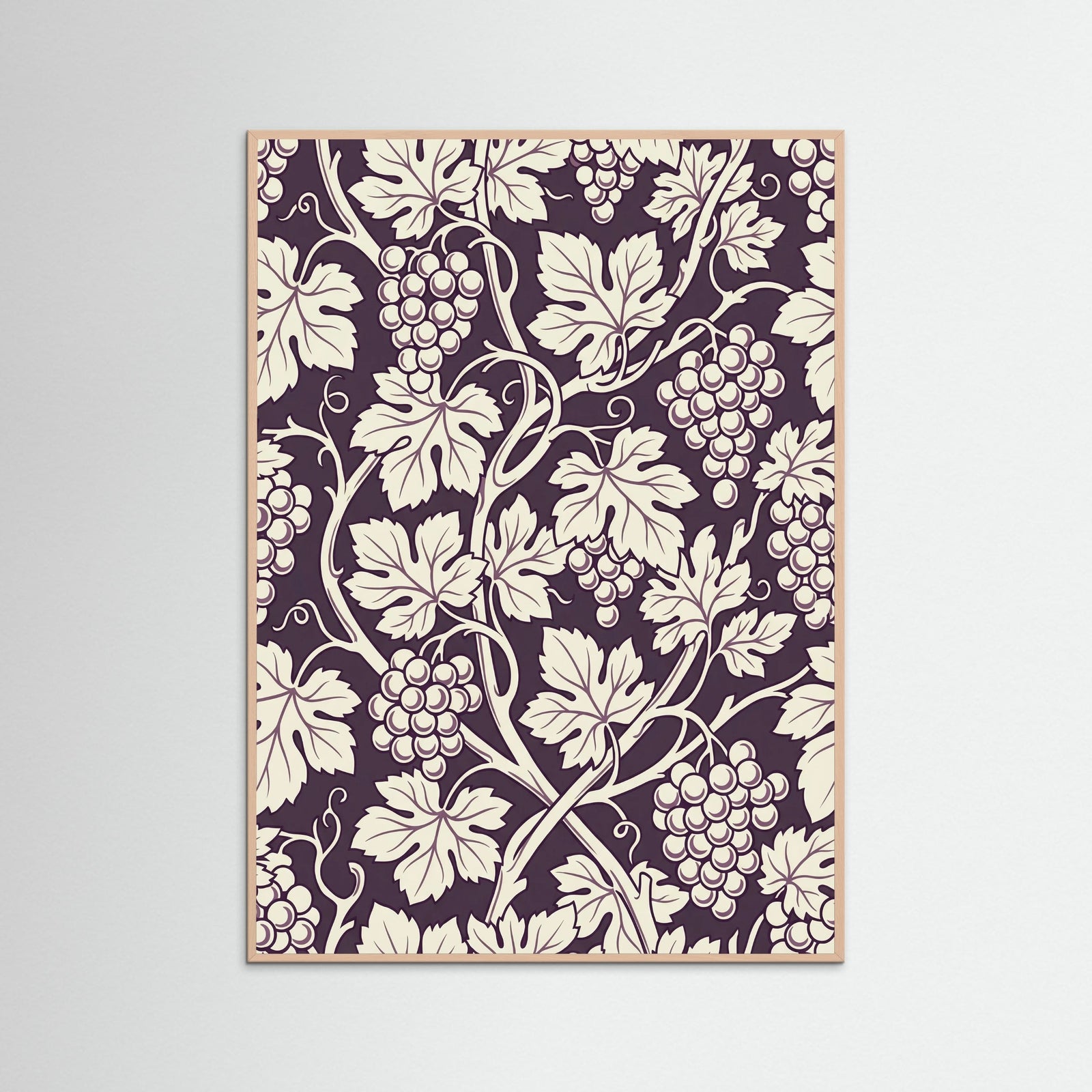 Rose Wood Blue Botanical Swirl