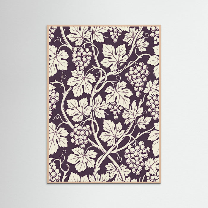 Rose Wood Blue Botanical Swirl