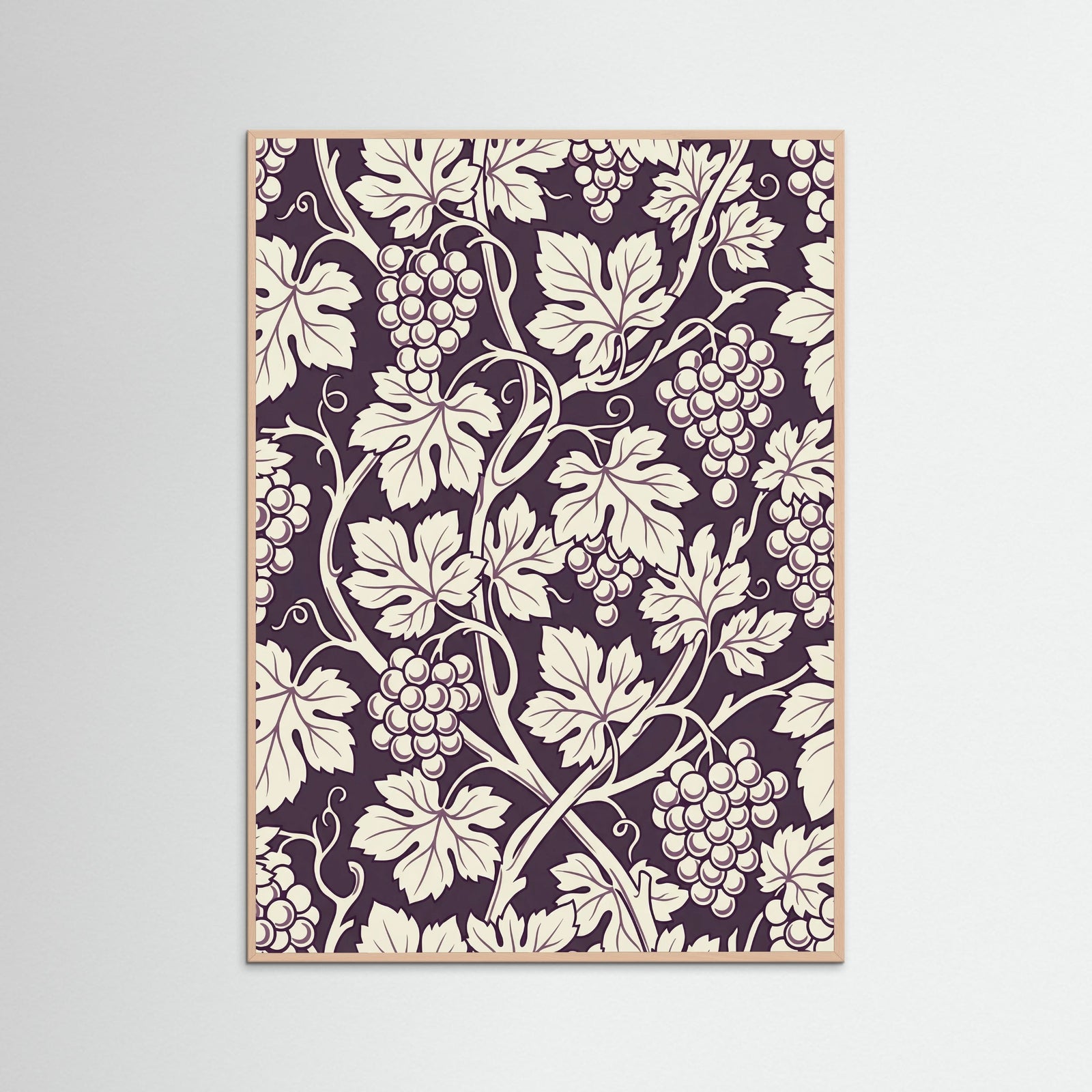 Rose Wood Blue Botanical Swirl