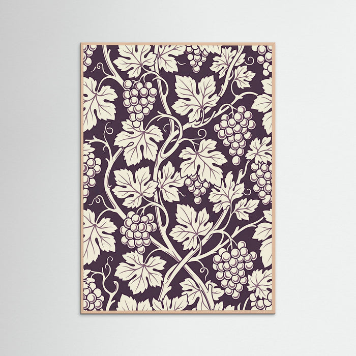Rose Wood Blue Botanical Swirl