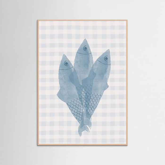 Blue Sardines Poster – plakat og kunsttryk