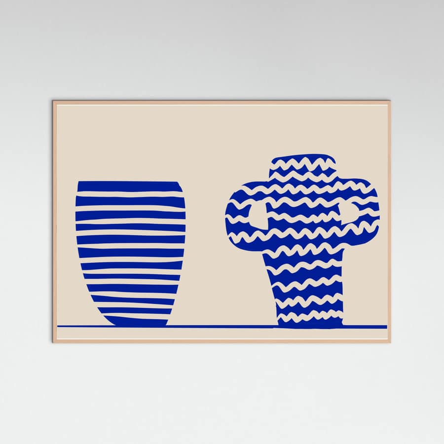 Blue Vases Poster – poster and art print