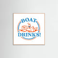 Boat Drinks Cocktail Drinking Otter Poster – Poster und Kunstdruck