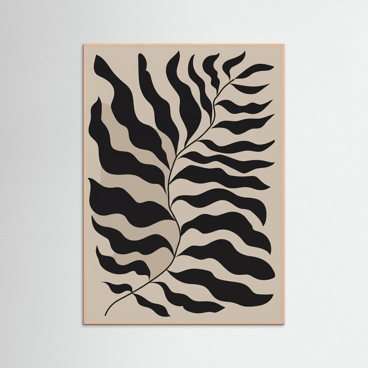 Rose Wood Bohemian Frond Abstract