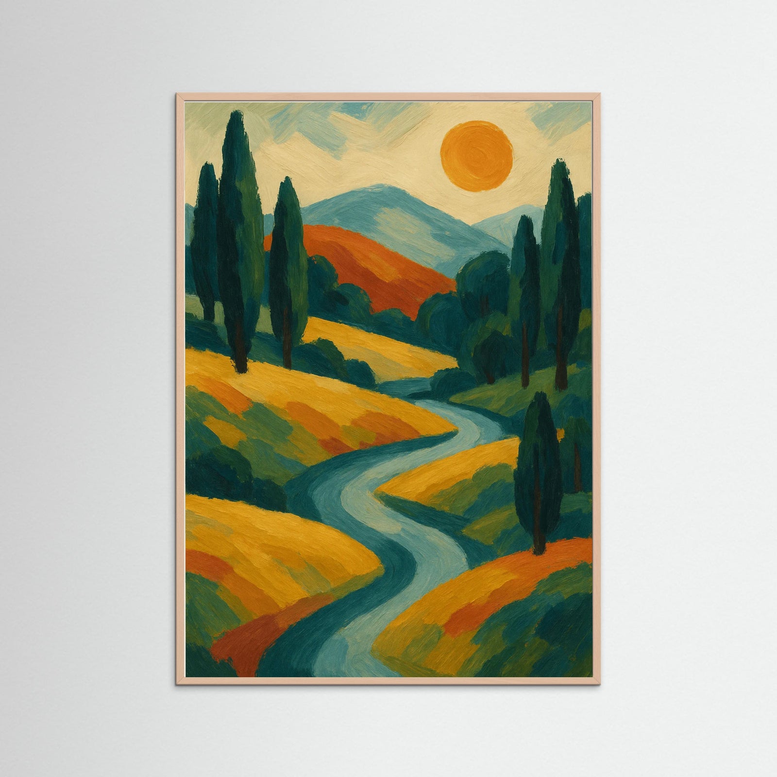 Rose Wood Bold Floral Abstract