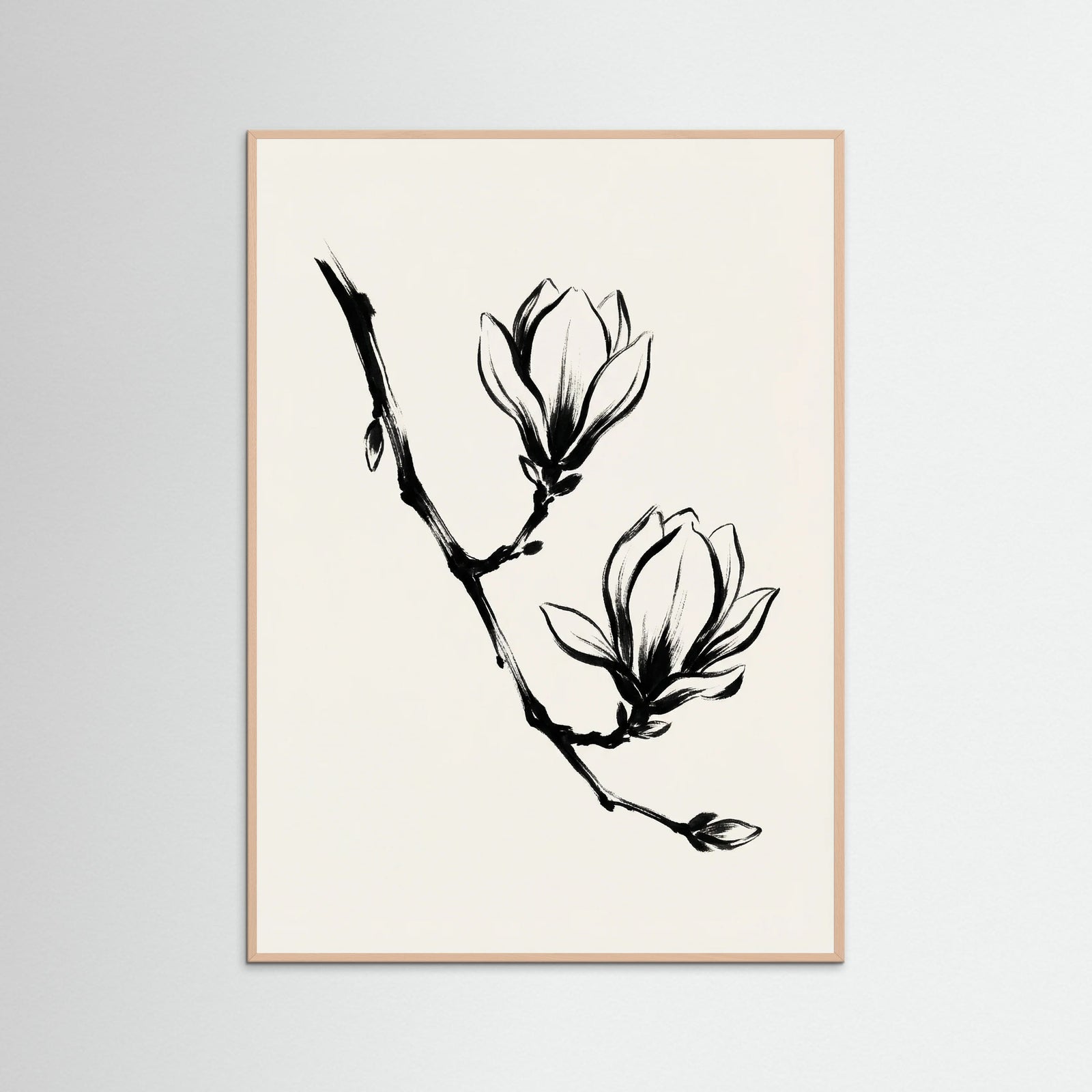 Rose Wood Brushstroke Blooms