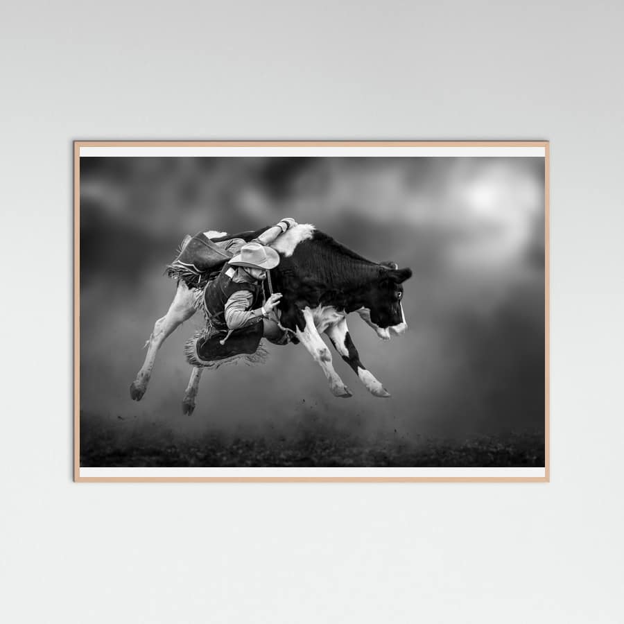 Rose Wood Bucking Calf Ride Poster