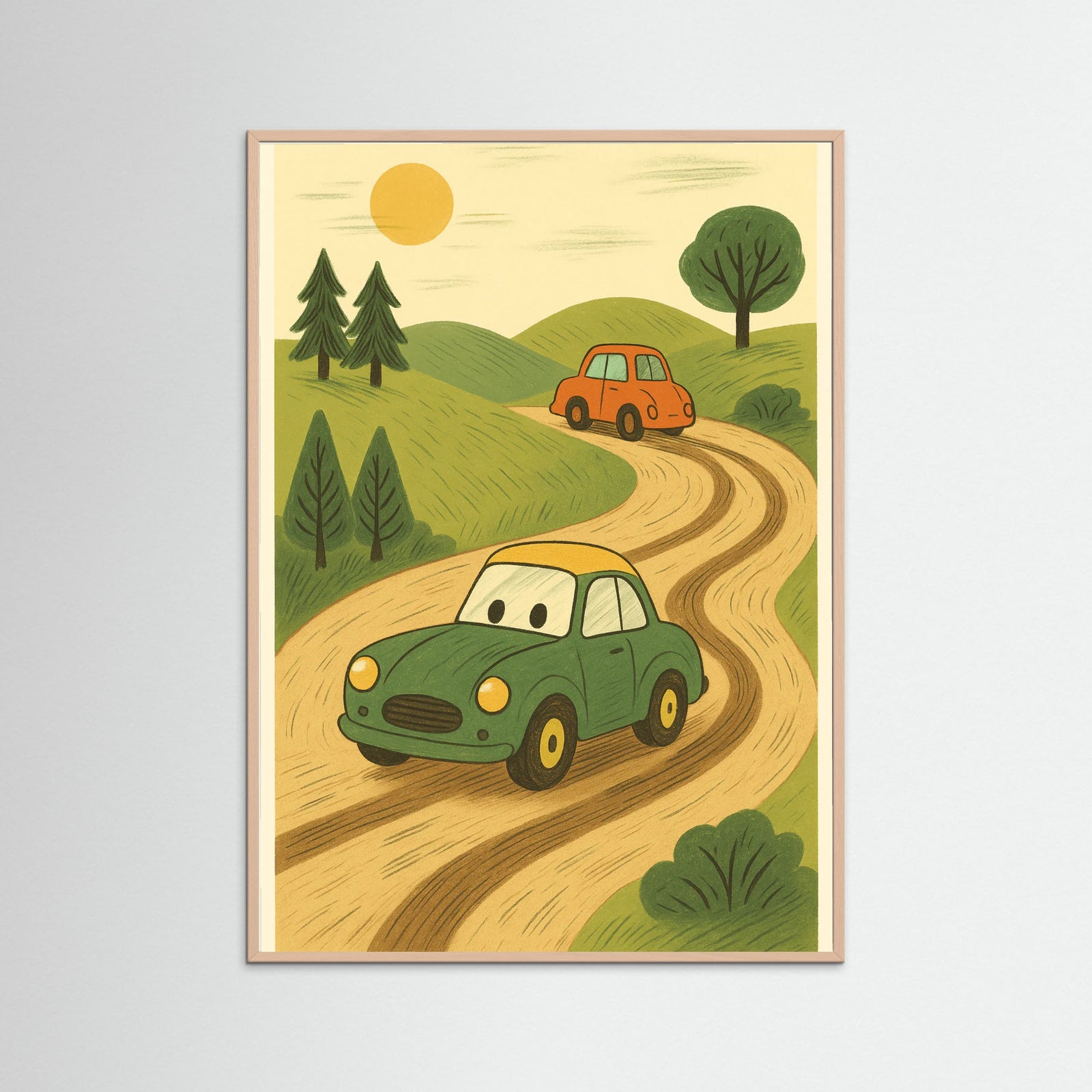 Rose Wood Cartoon Racecars