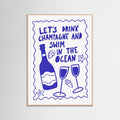 Plakat Champagne by the ocean – plakat i druk artystyczny