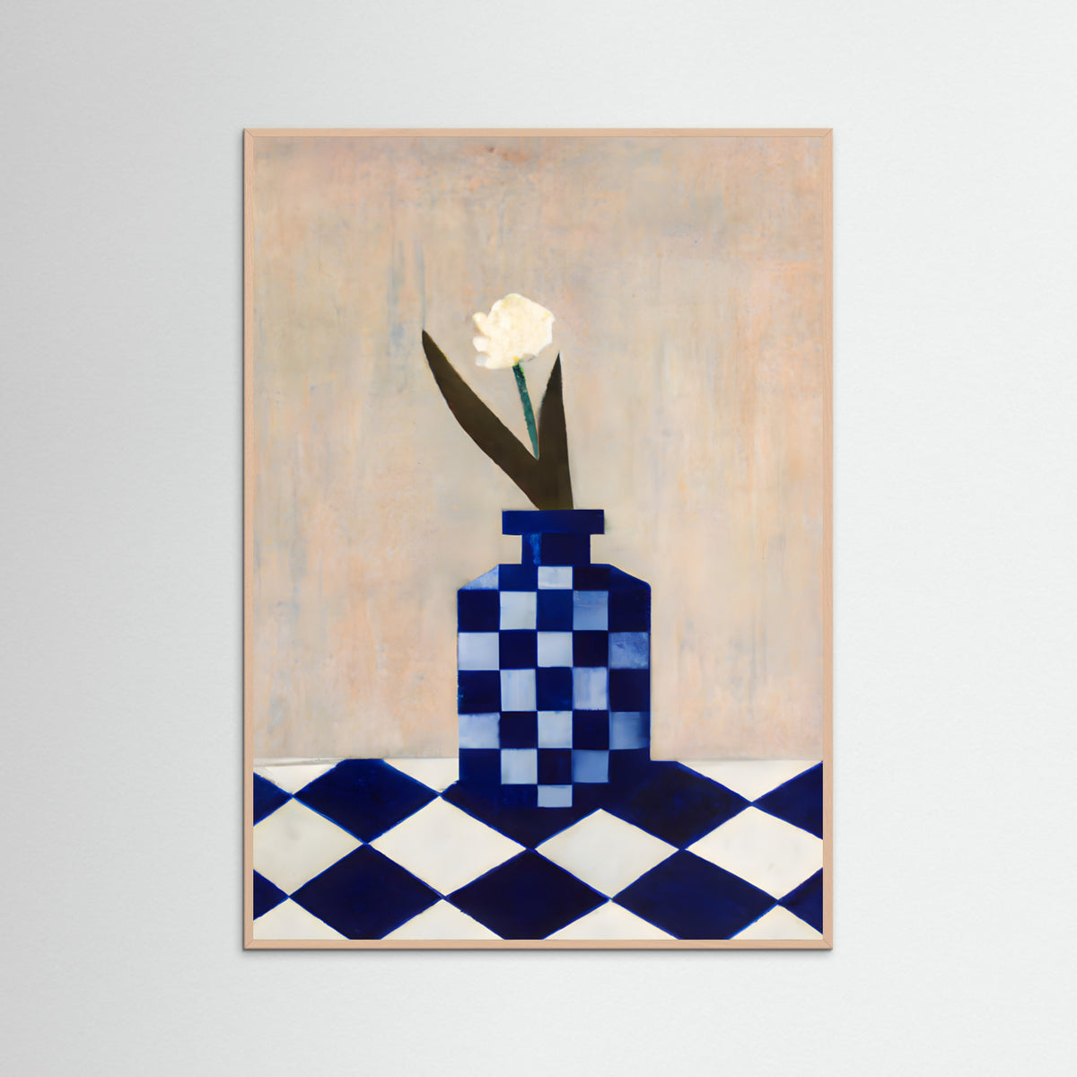 Rose Wood Check the Vase Poster
