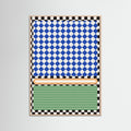 Rose Wood Checkered Rothko Inspiration Poster