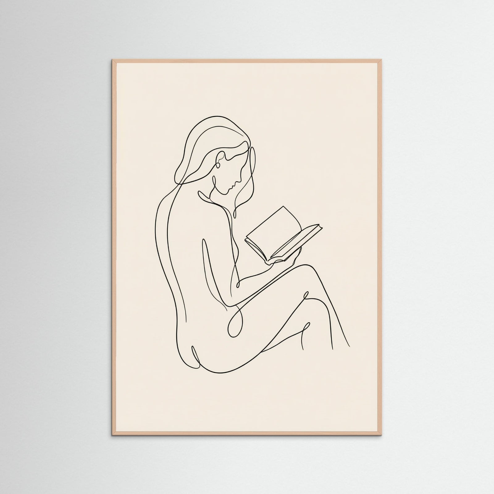Rose Wood Contemplative Line Portrait