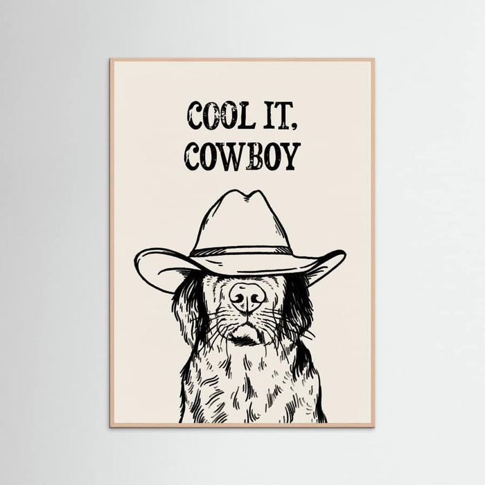 Rose Wood Cool it Cowboy Black Poster